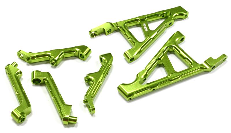BAJ345GREEN Billet Machined T3 Front & Rear Shock Support for HPI Baja 5B, 5T & 5SC - Image 1