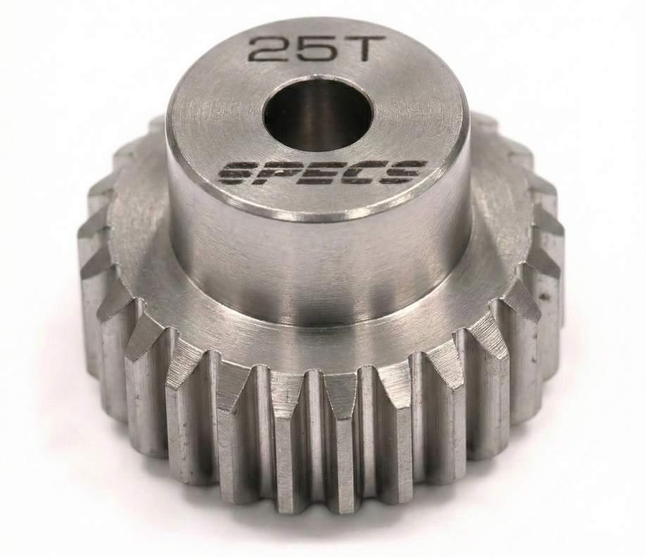 C23425 Billet HD Stainless Steel 48 Pitch Pinion 25T for Brushless w/ 0.125 Shaft - Image 1