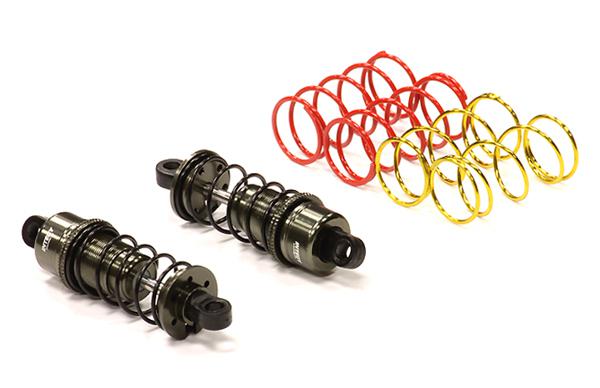 C23831GUN Billet Machined XSR7 Shock Set for 1/10 Touring Car & Drift Car (L=56mm-59mm) - Image 1