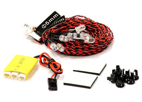 Complete 8 LED Light Kit with Control Box Module for Airplanes & Helicopter