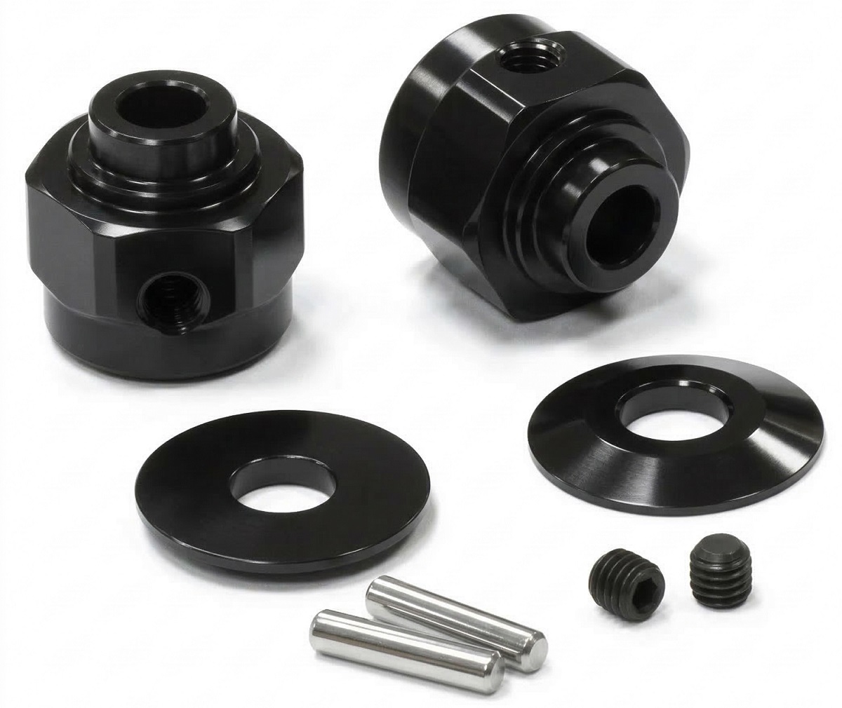 Billet Machined Hex Wheel Hub Set (2) +3 Offset for Axial Wraith 2.2 AX30429