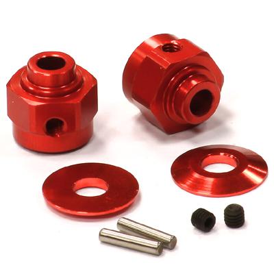 Billet Machined Hex Wheel Hub Set (2) +3 Offset for Axial Wraith 2.2 AX30429