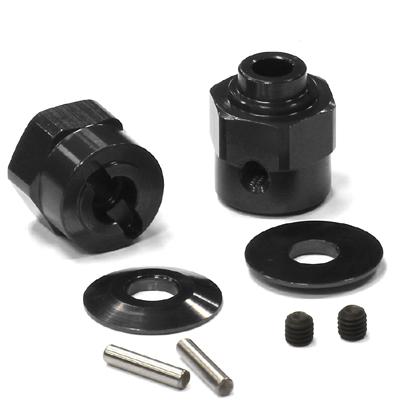 Billet Machined Hex Wheel Hub Set (2) +5 Offset for Axial Wraith 2.2 AX30429