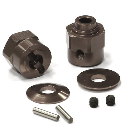 Billet Machined Hex Wheel Hub Set (2) +5 Offset for Axial Wraith 2.2 AX30429