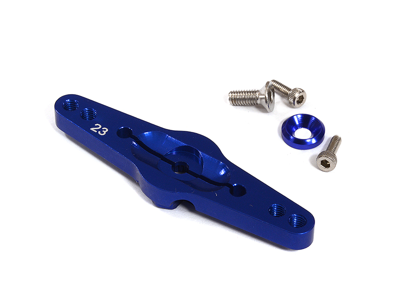 Billet Machined Double Sided Servo Horn 23T for KO & JR Servo (r=20, 24mm Holes)