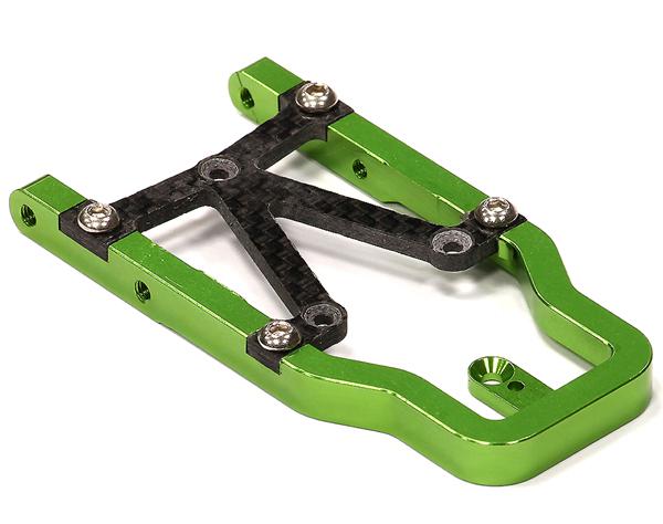 C24525GREEN Billet Machined T2 Alloy Radio Case & ESC Holder for Axial Wraith 2.2 - Image 1