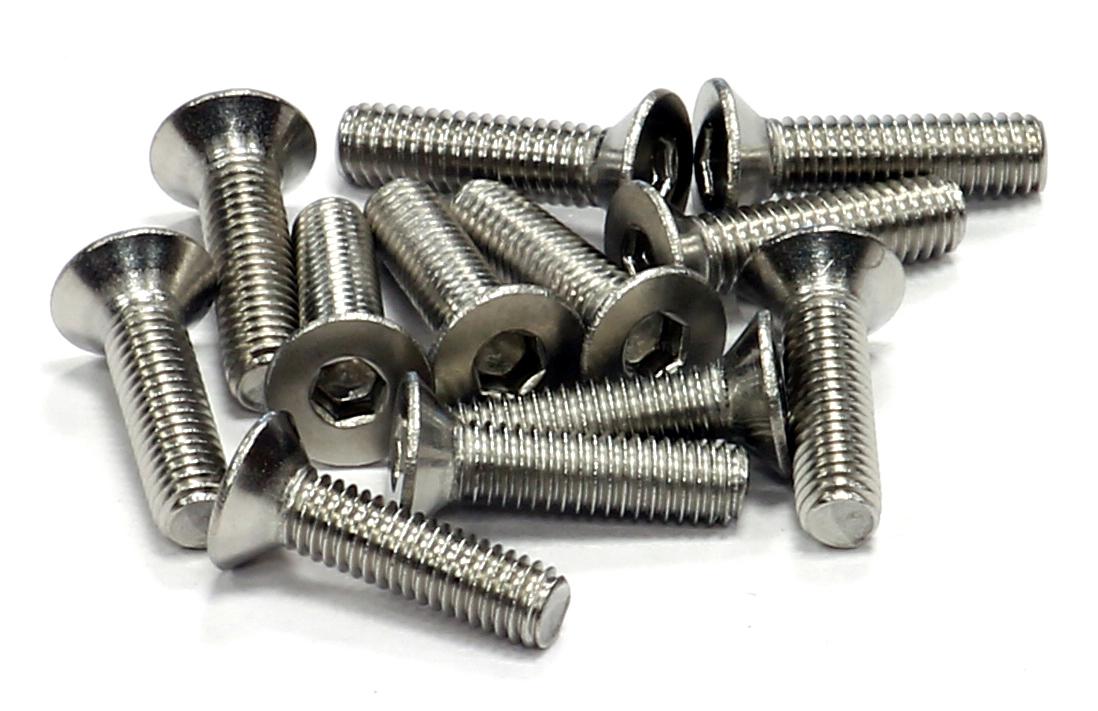 C24783 Stainless Steel Countersunk Flat Head Socket Screw (12) M3x12mm Size - Image 1