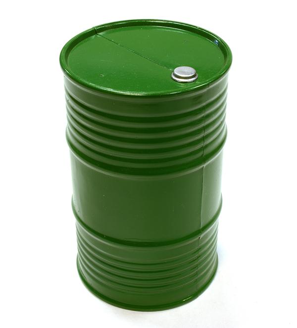 C25561GREEN Realistic Plastic 1/10 Scale 55 Gallon Drum / Container / Barrel - Image 1