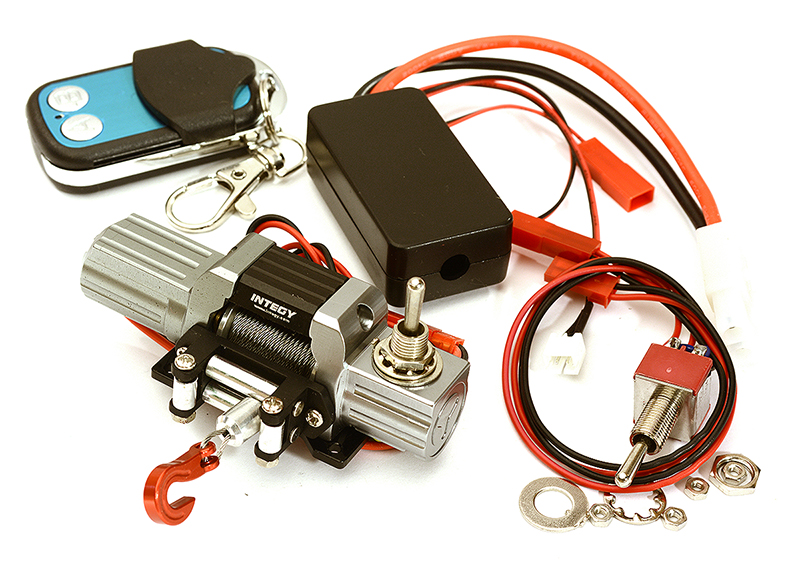 T7 Realistic High Torque Mega Winch w/ Remote for Scale Rock Crawler 1/10 Size