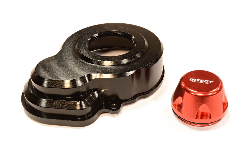 C25606BLACK Billet Machined Gearbox Spur Gear Cover for Axial SCX-10 & Wraith 2.2 - Image 1
