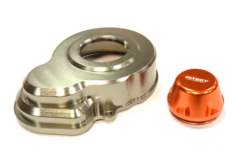 C25606GUN Billet Machined Gearbox Spur Gear Cover for Axial SCX-10 & Wraith 2.2 - Image 1