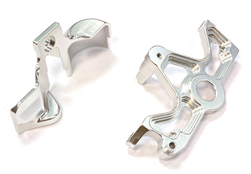 C25810SILVER Billet Machined Motor Plate Set for Traxxas 1/10 Telluride 4X4 Trail Rig - Image 1