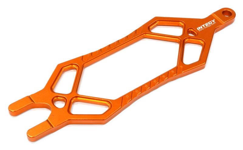 C25813ORANGE Billet Machined Battery Plate for Traxxas 1/10 Telluride 4X4 Trail Rig - Image 1