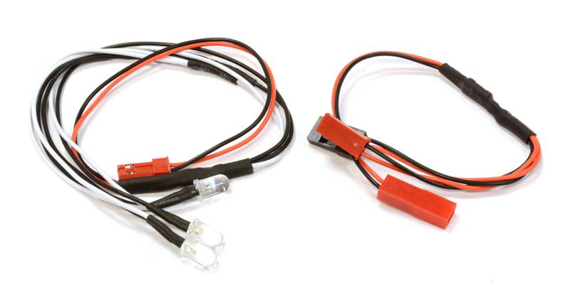 C25828WHITE LED Light 3pcs w/ Extended Wire Harness to Receiver - Image 1