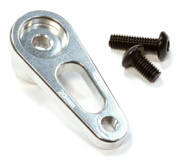 C25839SILVER Billet Machined Alloy Servo Horn 23T for KO & JR Servo (r=20mm) - Image 1