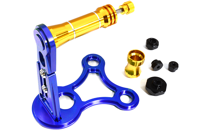 C25884BLUE Universal Tire Balancer for 1/5 1/8 & 1/10 Vehicles w/ 12mm 14mm 17mm & 24mm Hex - Image 1