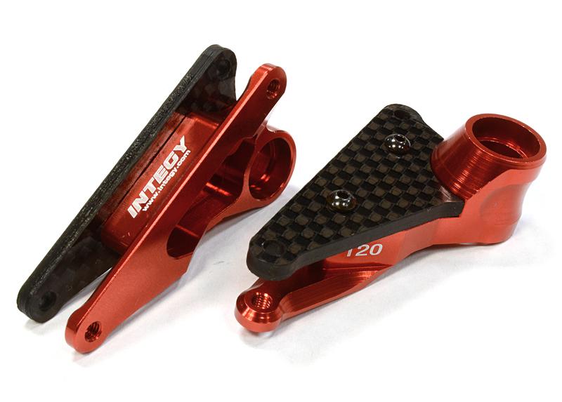 C25897RED Billet Machined Rear Rocker Arms for Traxxas 1/10 Scale Summit 4WD - Image 1