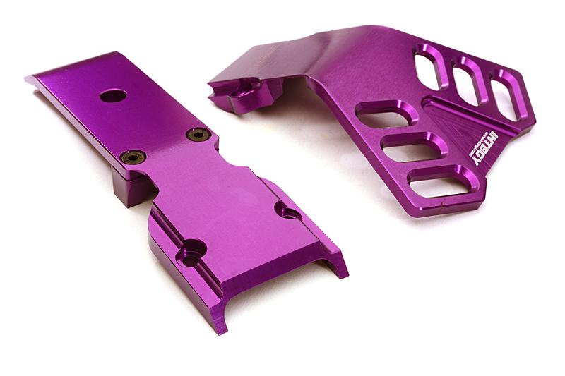 C25902PURPLE Billet Machined Front Skid Plate for Traxxas 1/10 Scale Summit 4WD - Image 1