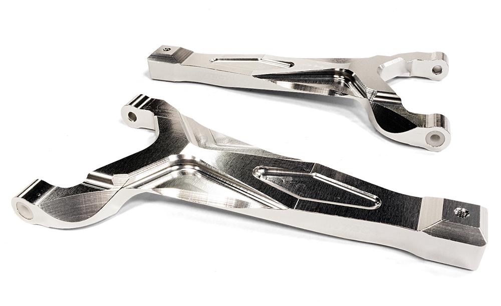 C25905SILVER Billet Machined Front Upper Suspension Arm for Traxxas 1/10 Scale Summit 4WD - Image 1