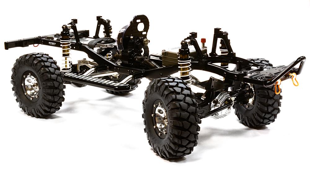 C25924BLACKT1 Billet Machined 1/10 Twin Motor Trail Roller 4WD Off-Road Scale Crawler ARTR - Image 1