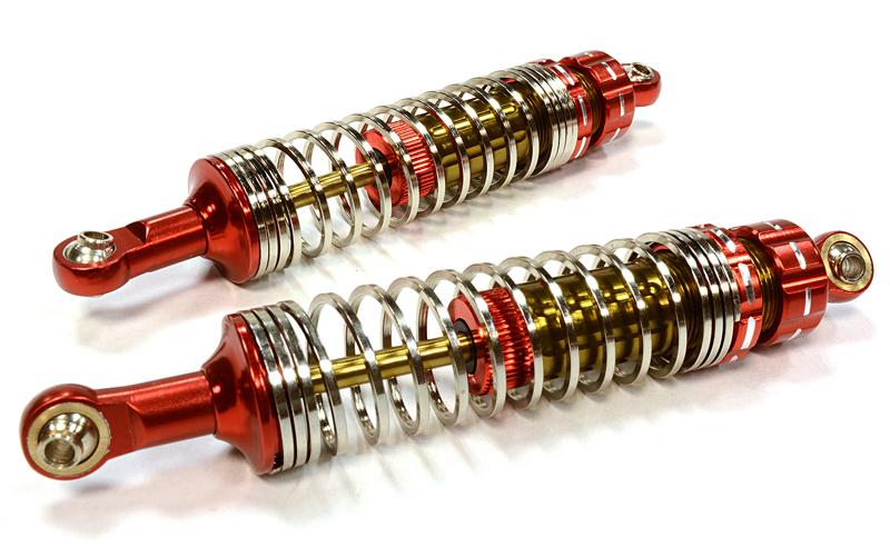 C25946RED Off-Road Shock for 1/10 Scale with 2 Stage Progressive Square Spring (L=100mm) - Image 1
