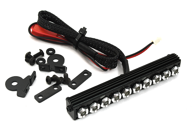C25967SILVER Billet Machined T10 Realistic Roof Top White LED (10) Spot Light Set W=87mm - Image 1