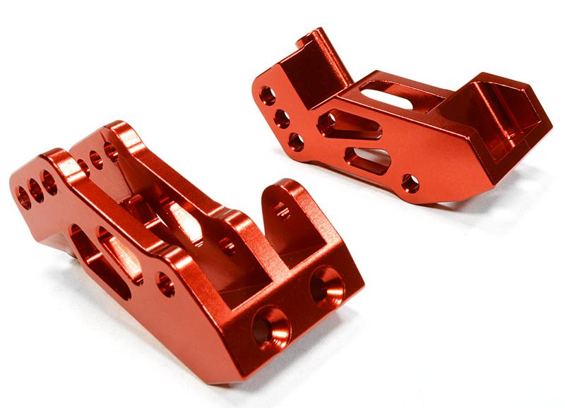 C26038RED Billet Machined 4 Link Suspension Mount (2) for Axial 1/10 Yeti Rock Racer - Image 1