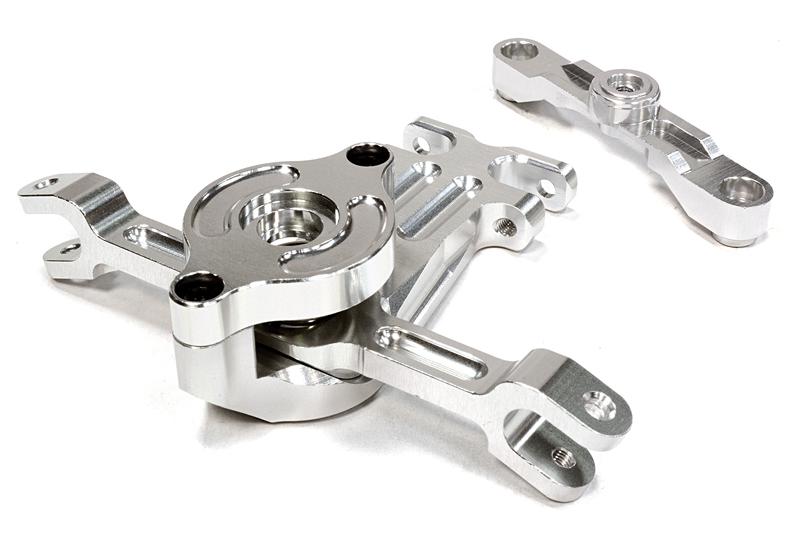 C26054SILVER Billet Machined Silver Steering Bellcrank for Traxxas 1/10 Scale Summit 4WD - Image 1