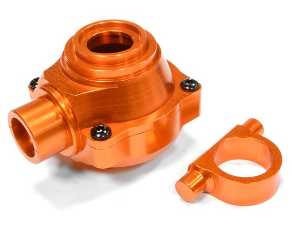 C26061ORANGE Billet Machined Front or Rear Gear Case w/ Collar for 1/10 E-Maxx Brushless - Image 1