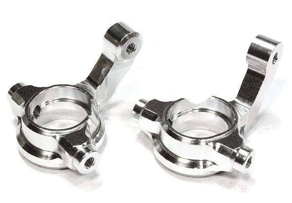 C26079SILVER Billet Machined Steering Knuckles for Associated RC10B5 & B5M (ASC90003) - Image 1