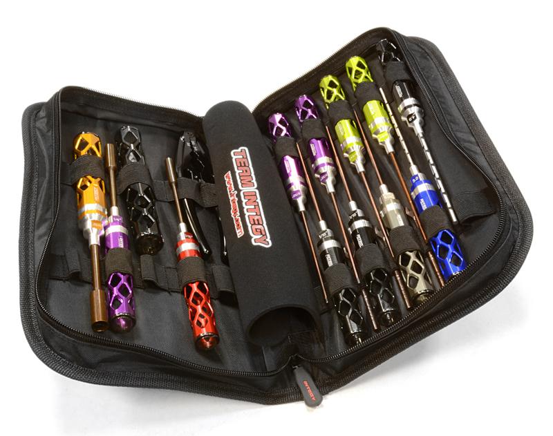 C26093 Standard Size 17pcs Competition Tool Set w/ Carrying Bag for 1/10 Off-Road - Image 1