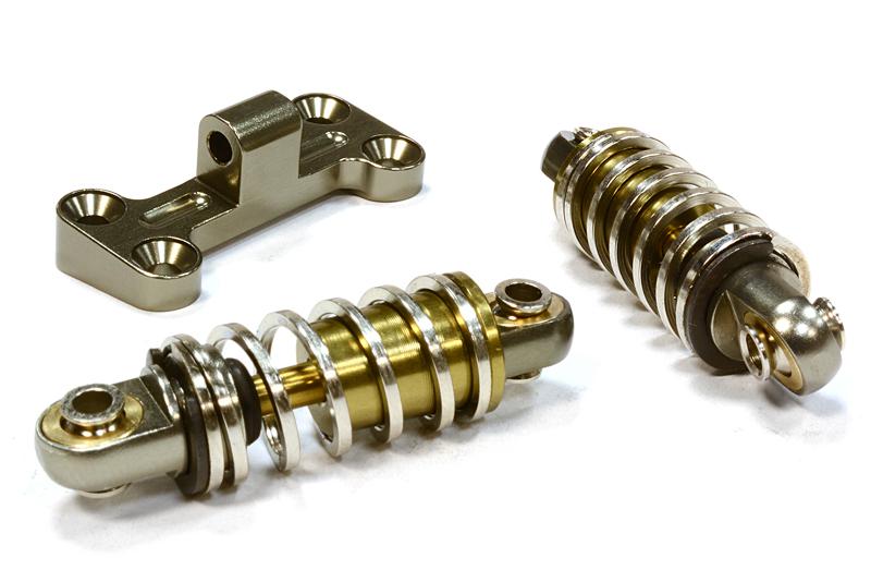 C26105GUN Billet Machined Spring Loaded Front Bumper Mount Kit for Axial 1/10 Yeti - Image 1