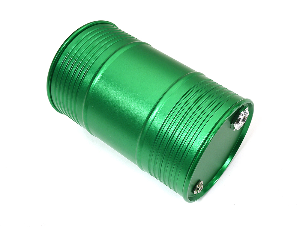 C26128GREEN Realistic Billet Machined 1/10 Scale 55 Gallon Drum / Container / Barrel - Image 1