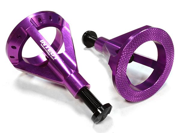 C26133PURPLE Realistic 59-105mm Model Jack Stands (2) for 1/10 & 1/8 Scale & Rock Crawler - Image 1