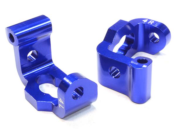 C26185BLUE Billet Machined 4 Degree Front Caster Block C-Hubs for HPI 1/10 Sprint 2 On-Road - Image 1