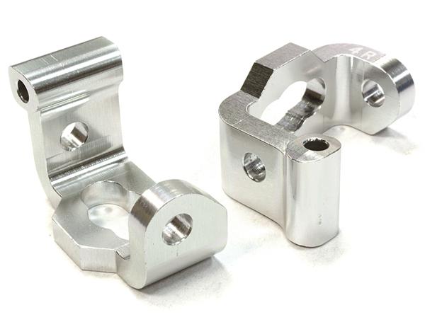 C26185SILVER Billet Machined 4 Degree Front Caster Block C-Hubs for HPI 1/10 Sprint 2 On-Road - Image 1