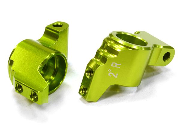 C26187GREEN Billet Machined 2 Degree Rear Hub Carriers for HPI 1/10 Sprint 2 On-Road - Image 1