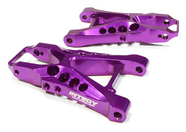 C26207PURPLE Billet Machined Rear Suspension Arms for HPI 1/10 Sprint 2 On-Road - Image 1