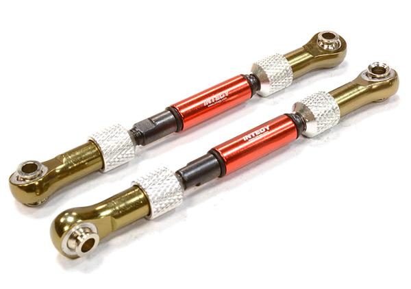 C26211RED Billet Machined Front Upper Linkage (2) for Axial 1/10 Yeti Rock Racer - Image 1