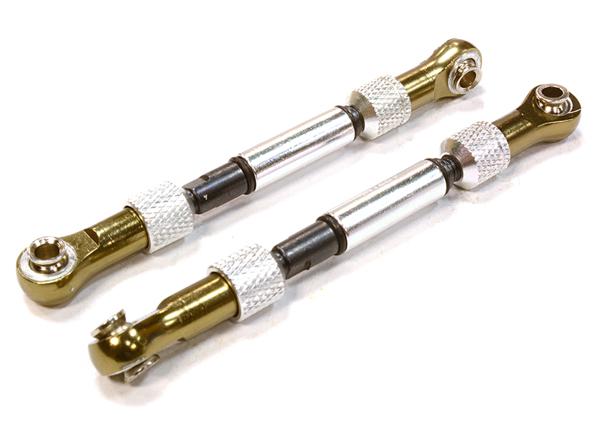 C26211SILVER Billet Machined Front Upper Linkage (2) for Axial 1/10 Yeti Rock Racer - Image 1