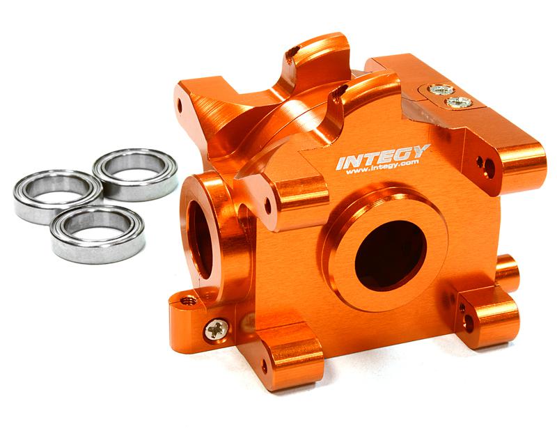 C26305ORANGE Billet Machined Gearbox for HPI 1/10 Scale E10 On-Road - Image 1