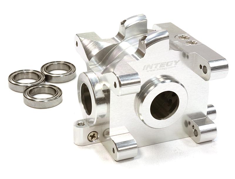 C26305SILVER Billet Machined Gearbox for HPI 1/10 Scale E10 On-Road - Image 1