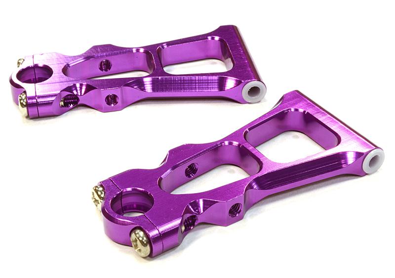 C26309PURPLE Billet Machined Front Lower Arm for HPI 1/10 Scale E10 On-Road - Image 1