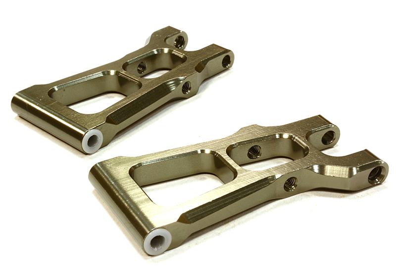 C26311GREY Billet Machined Rear Lower Arm for HPI 1/10 Scale E10 On-Road - Image 1