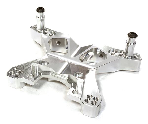 C26398SILVER Billet Machined Front Shock Tower for Traxxas 1/10 Slash 4X4 6839 - Image 1
