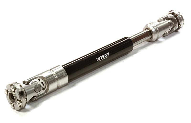 C26436BLACK Machined Universal Drive Shaft 105-130mm for Custom 1/14 Semi-Tractor Truck - Image 1