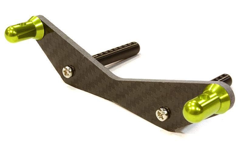 C26450GREEN Machined Front Body Mount Set for HPI 1/10 Scale Crawler King - Image 1