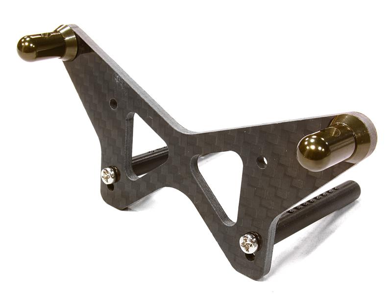 C26451GREY Machined Rear Body Mount Set for HPI 1/10 Scale Crawler King - Image 1