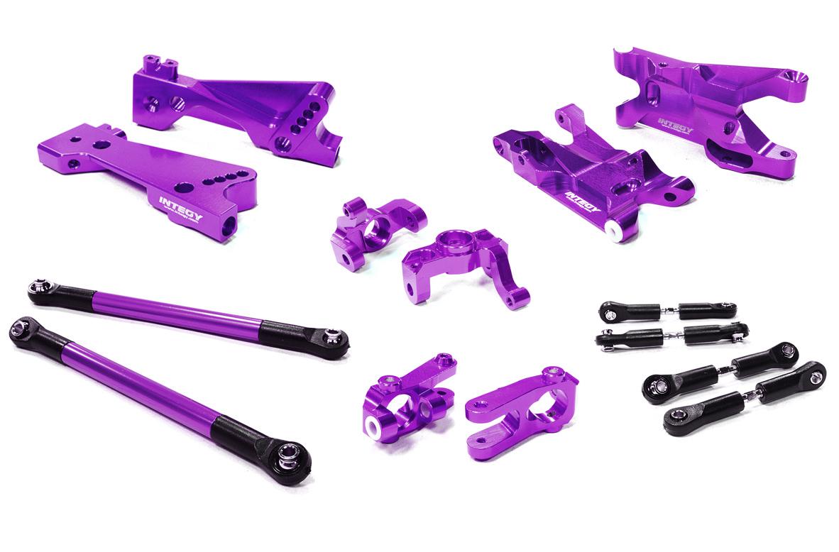C26457PURPLE Billet Machined Suspension Kit for Vaterra Twin Hammers 1.9 Rock Racer - Image 1
