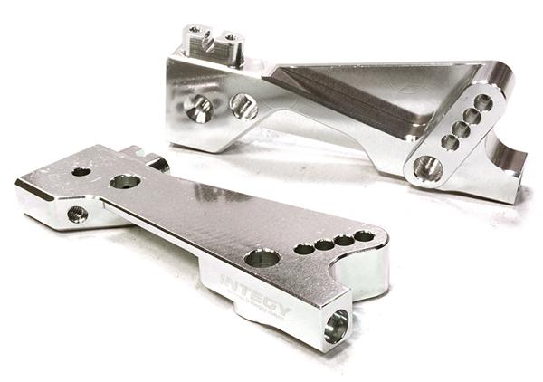 C26466SILVER Billet Machined Rear Shock Tower for Vaterra Twin Hammers 1.9 Rock Racer - Image 1